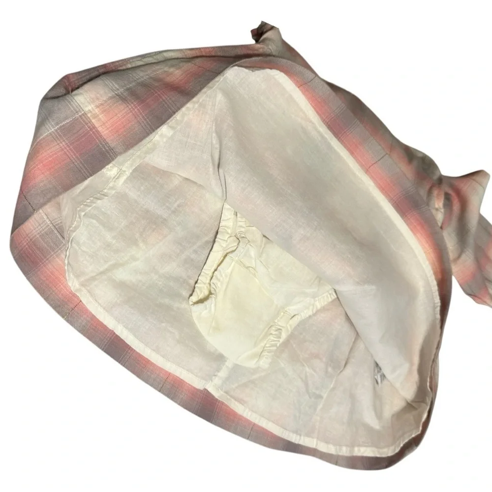 Baby Gap Pink Plaid Gold Thread Dress with Bloomers 12–18 Months